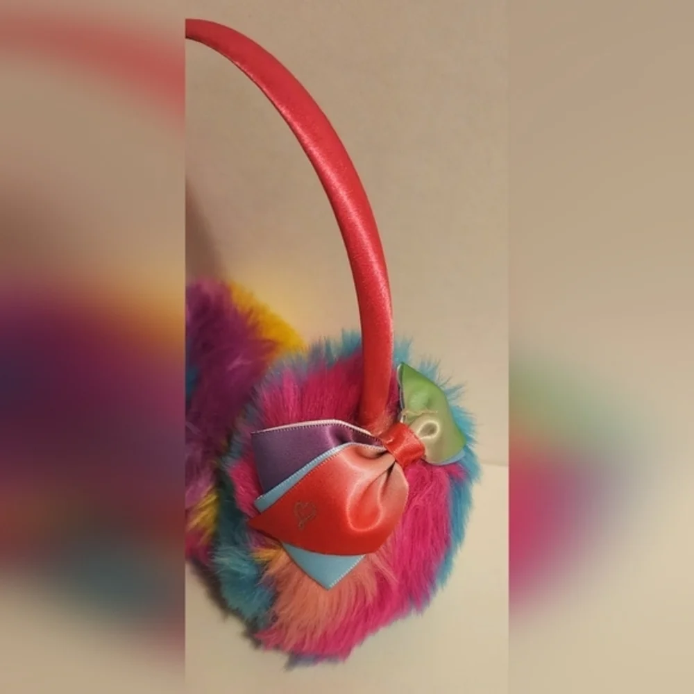 JoJo Siwa Girls Winter Rainbow Ear Muffs. Size 2T-5T‎